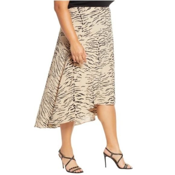 LEITH  Plus Animal Print Panel Skirt - NWT - Size 4X - Picture 2 of 5